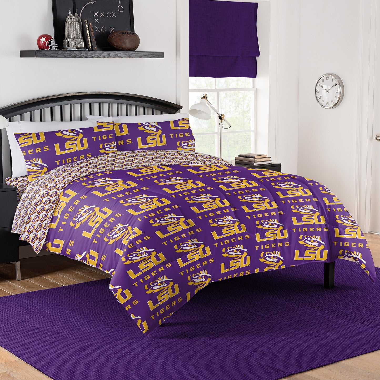 The Northwest Company LSU Tigers 5-Piece Queen Bed in a Bag Set