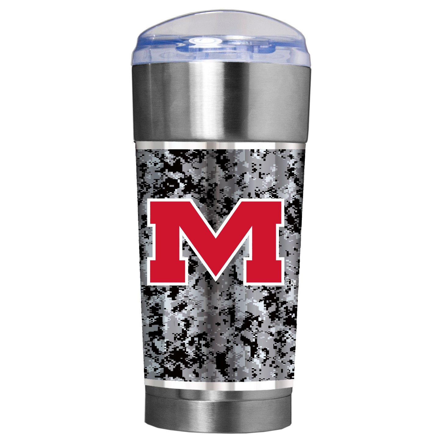 Silver Ole Miss Rebels OHT Military Appreciation 24oz. Vacuum-Insulated Travel Tumbler