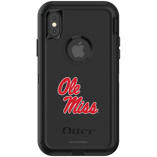 OtterBox Black Ole Miss Rebels iPhone X/XS Defender Phone Case