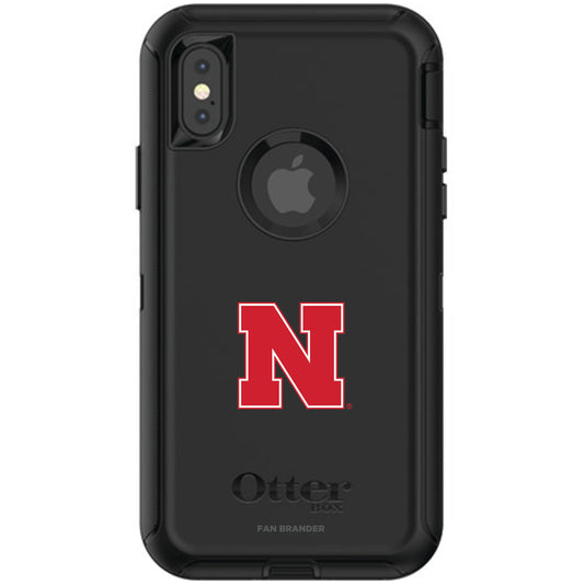 OtterBox Black Nebraska Huskers iPhone X/XS Defender Phone Case