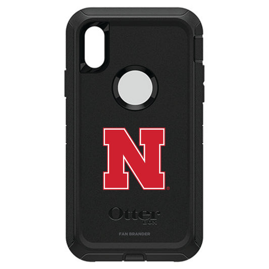 OtterBox Black Nebraska Huskers iPhone XR Defender Case