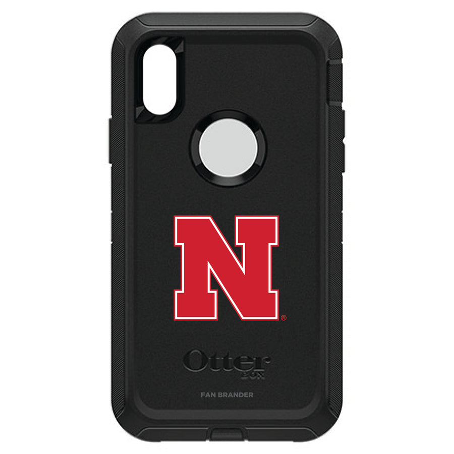 OtterBox Black Nebraska Huskers iPhone XR Defender Case