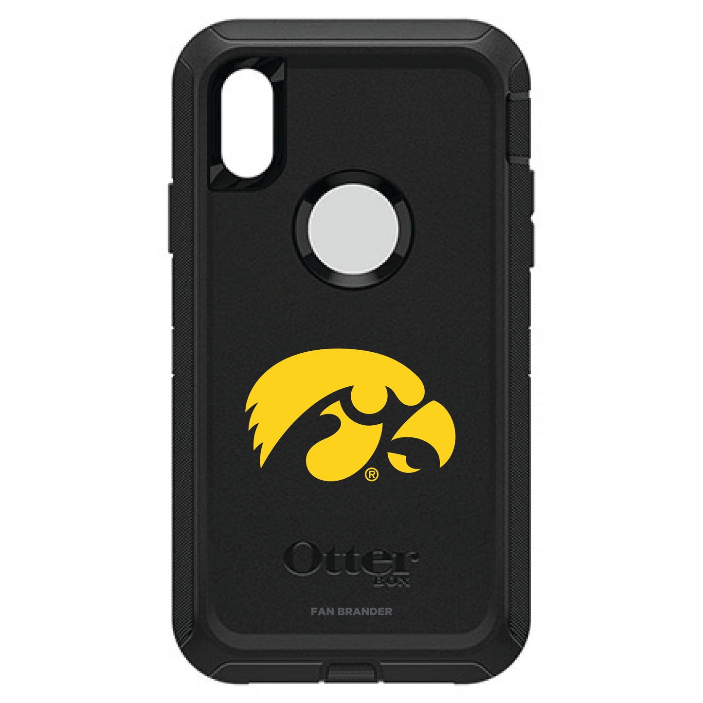 OtterBox Black Iowa Hawkeyes iPhone XR Defender Case