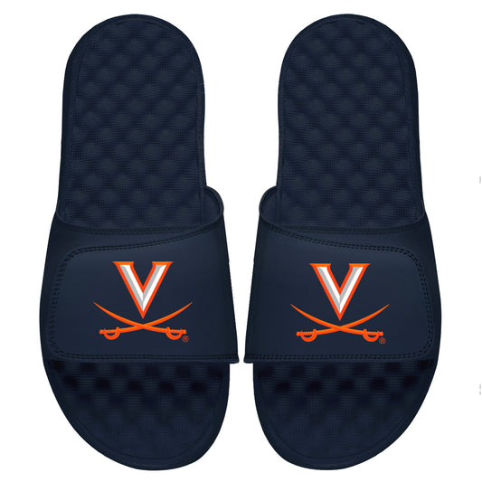 Youth ISlide Navy Virginia Cavaliers Primary Logo Slide Sandals