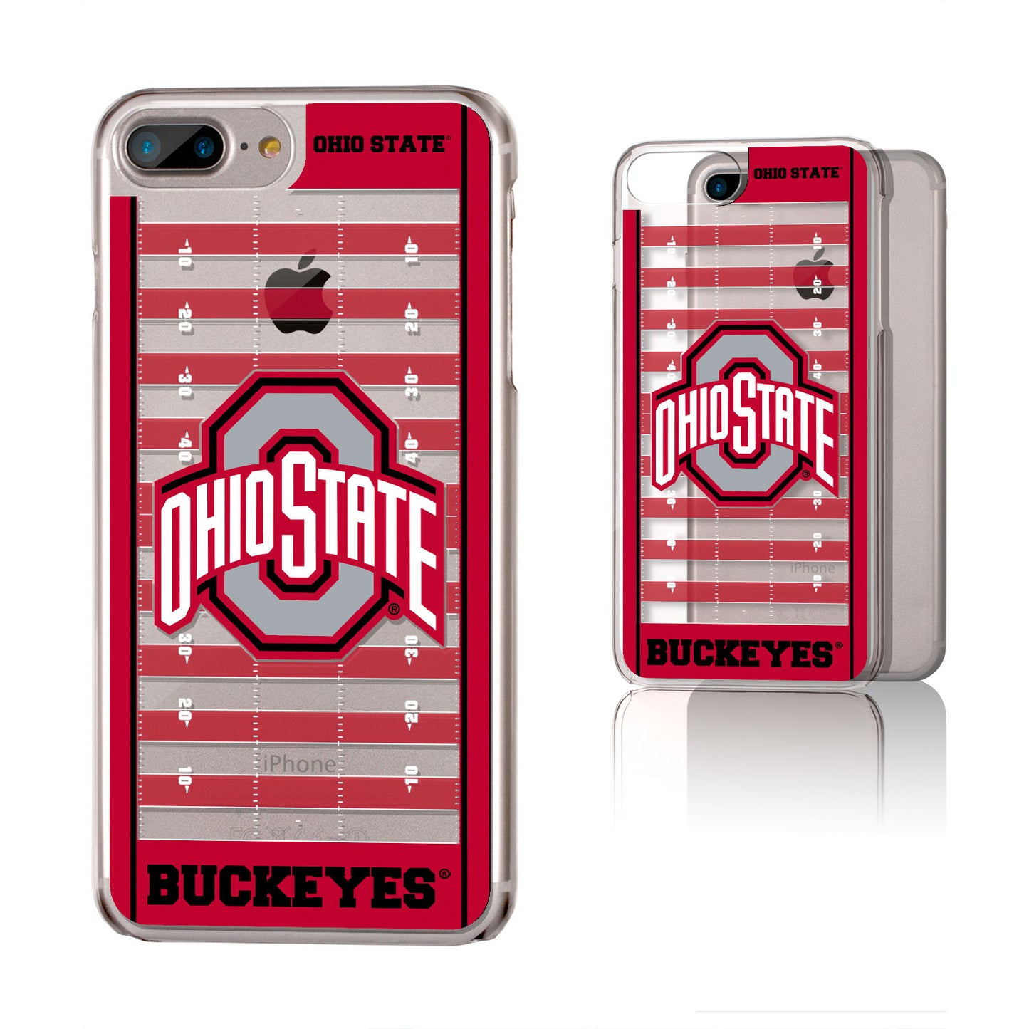 Ohio State Buckeyes iPhone Clear Football Field Design Case