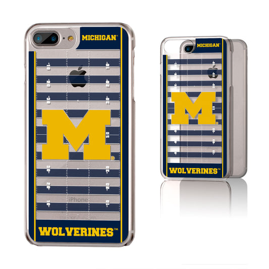 Michigan Wolverines iPhone Clear Football Field Design Case