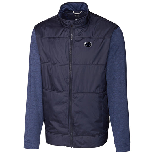 Men's Cutter & Buck Navy Penn State Nittany Lions Big & Tall Stealth Full-Zip Jacket