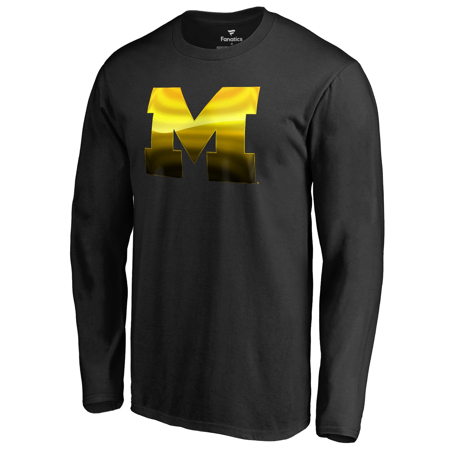 Men's Black Michigan Wolverines Midnight Mascot Long Sleeve T-Shirt