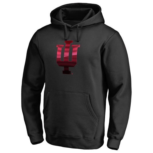 Men's Black Indiana Hoosiers Midnight Mascot Pullover Hoodie