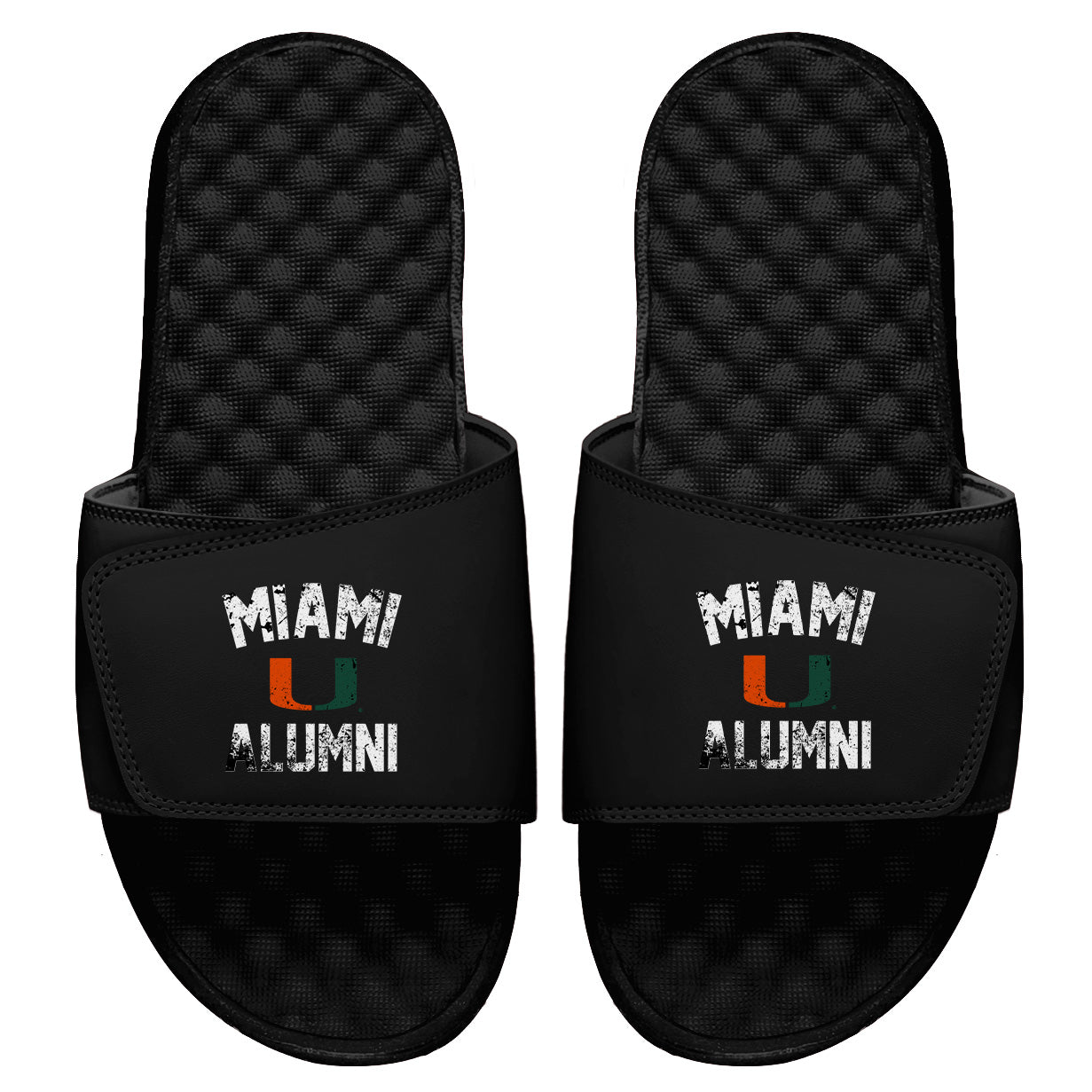 Men's ISlide Black Miami Hurricanes College Alumni Slide Sandals