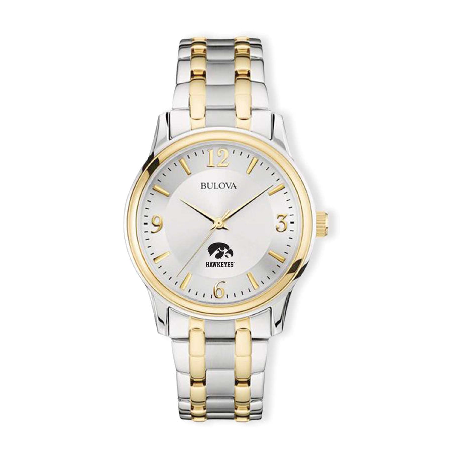 Bulova Silver/Gold Iowa Hawkeyes Classic Two-Tone Round Watch