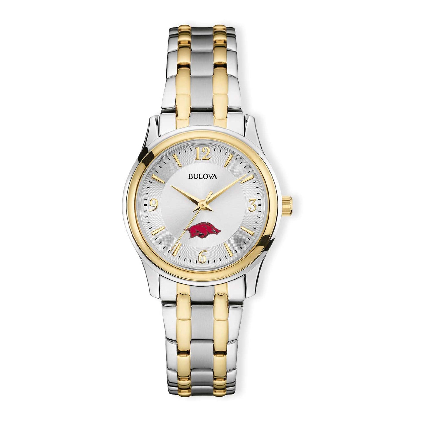 Women's Bulova Silver/Gold Arkansas Razorbacks Classic Two-Tone Round Watch