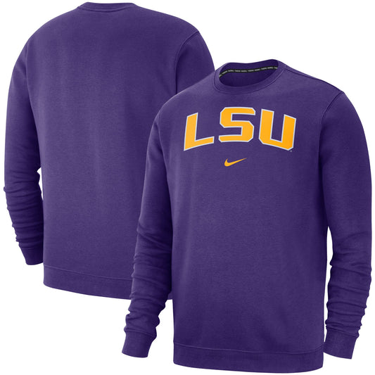 Men's Nike Purple LSU Tigers Club Fleece Sweatshirt