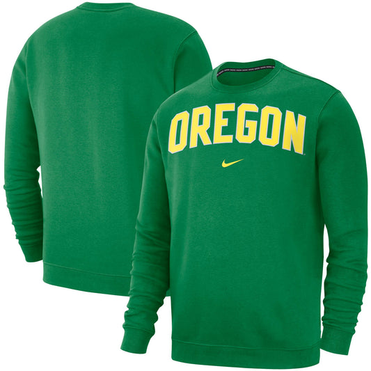 Men's Nike Green Oregon Ducks Club Fleece Sweatshirt