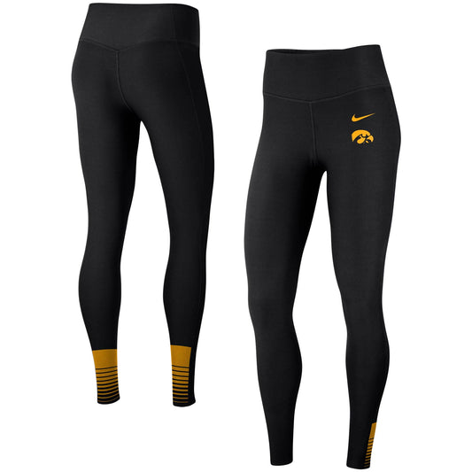 Women's Nike Black Iowa Hawkeyes Powersculpt Performance Leggings