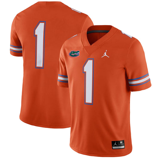 Men's Jordan Brand #1 Orange Florida Gators Alternate Game Jersey