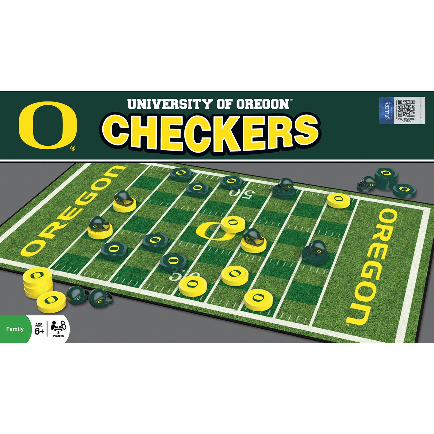 Oregon Ducks NCAA Checkers Set