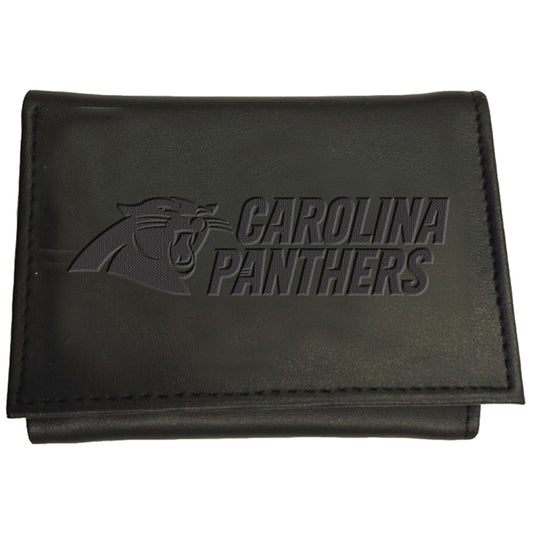 Men's Black Carolina Panthers Hybrid Tri-Fold Wallet