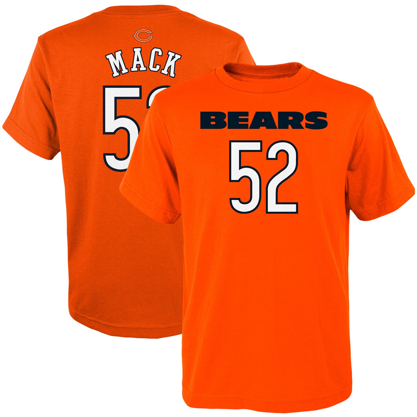 Youth Khalil Mack Orange Chicago Bears Mainliner Player Name & Number T-Shirt