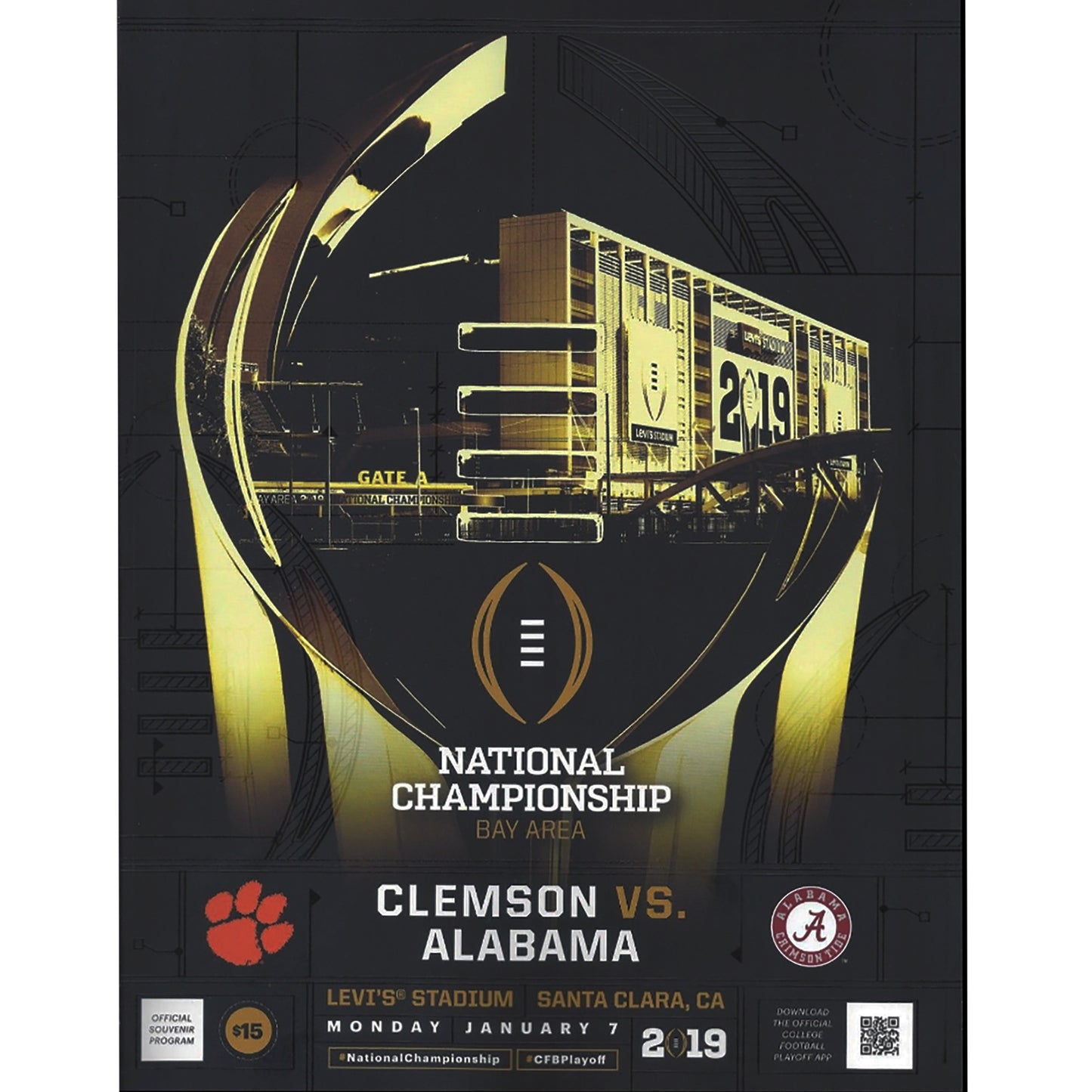 Clemson Tigers College Football Playoff 2019 National Championship Game Official Program