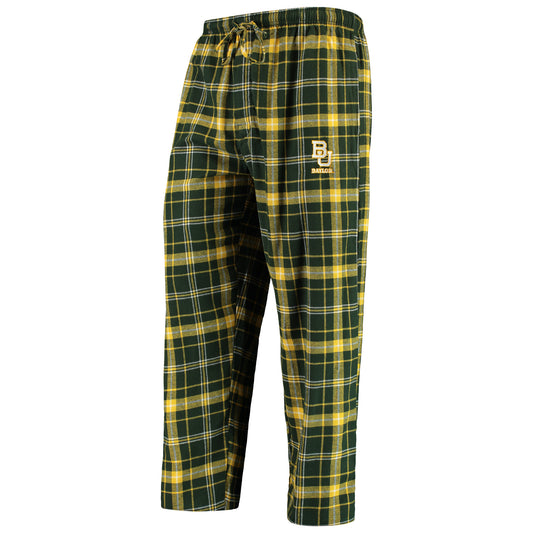 Men's Concepts Sport Green/Gold Baylor Bears Ultimate Flannel Pants