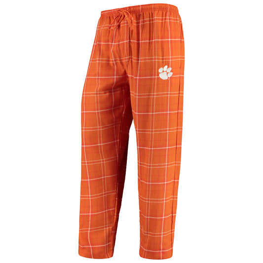 Men's Concepts Sport Orange/White Clemson Tigers Ultimate Flannel Pants