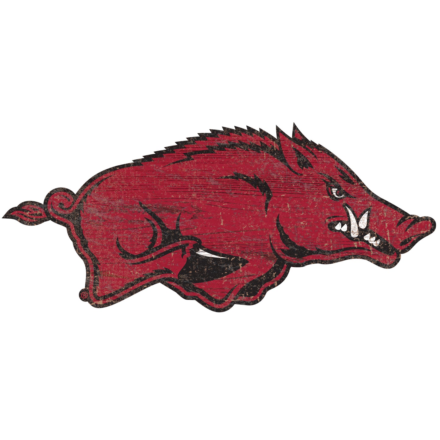 Arkansas Razorbacks Distressed Logo Cutout Sign