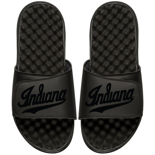 Men's ISlide Black Indiana Hoosiers College Script Slide Sandals