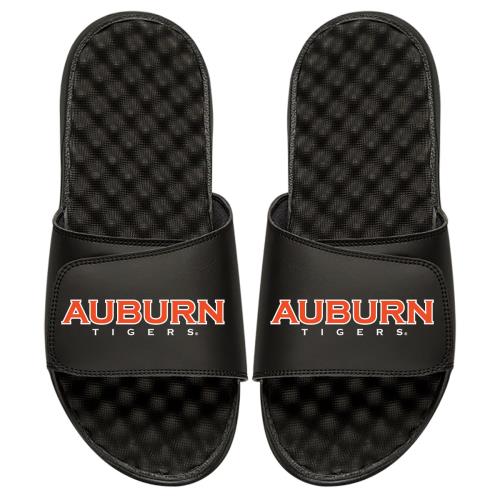 Men's ISlide Black Auburn Tigers Wordmark Slide Sandals