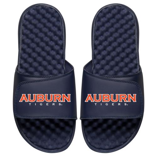 Men's ISlide Navy Auburn Tigers Wordmark Slide Sandals