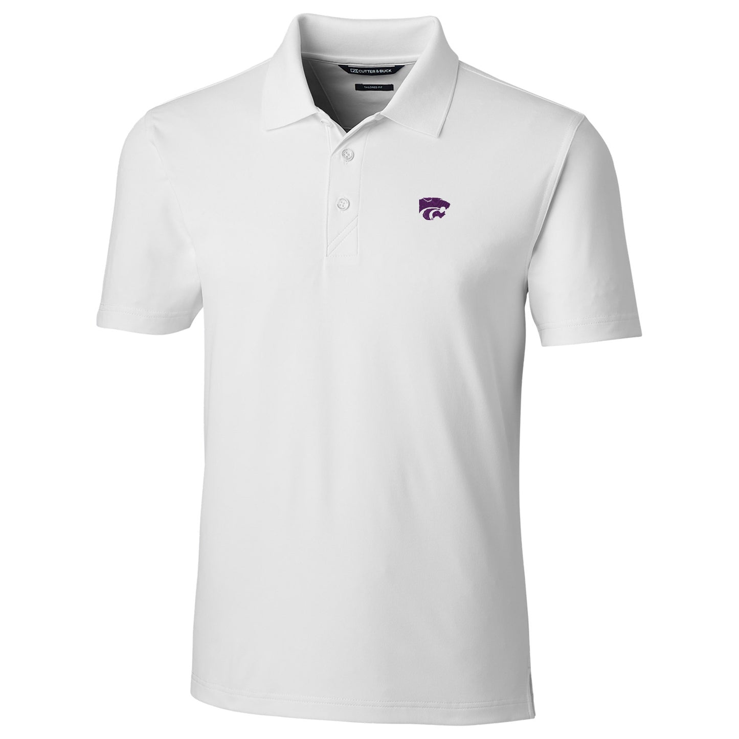Men's Cutter & Buck White Kansas State Wildcats Forge Tailored Fit Polo