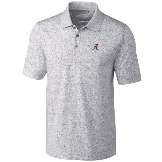 Men's Cutter & Buck Gray Alabama Crimson Tide Big & Tall Advantage Space Dye Polo