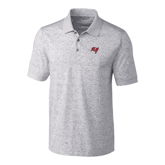 Men's Cutter & Buck Heather Gray Tampa Bay Buccaneers Big & Tall Space Dye Advantage Polo