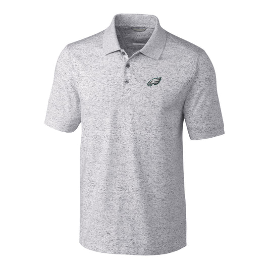 Men's Cutter & Buck Heather Gray Philadelphia Eagles Big & Tall Space Dye Advantage Polo