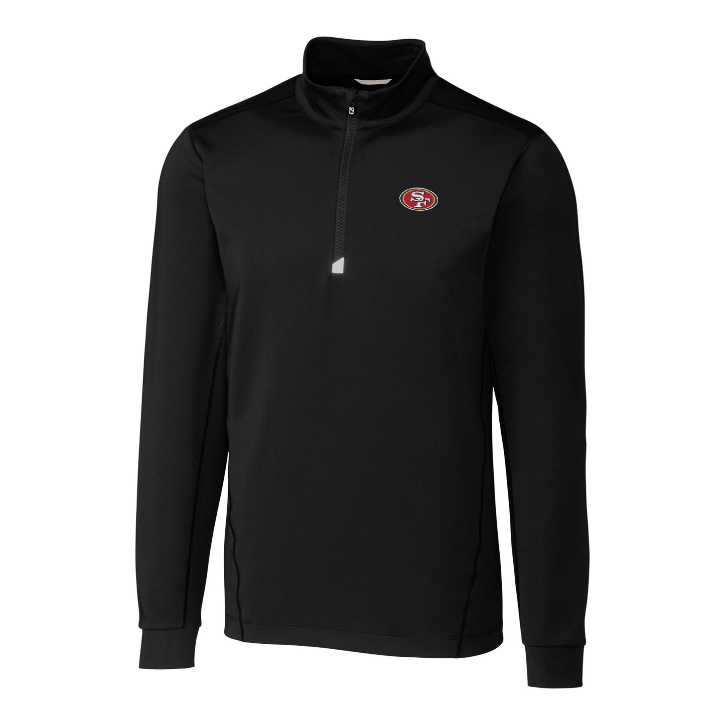 Men's Cutter & Buck Black San Francisco 49ers Big & Tall Traverse Half-Zip Pullover Jacket