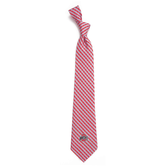 Ohio State Buckeyes Gingham Tie