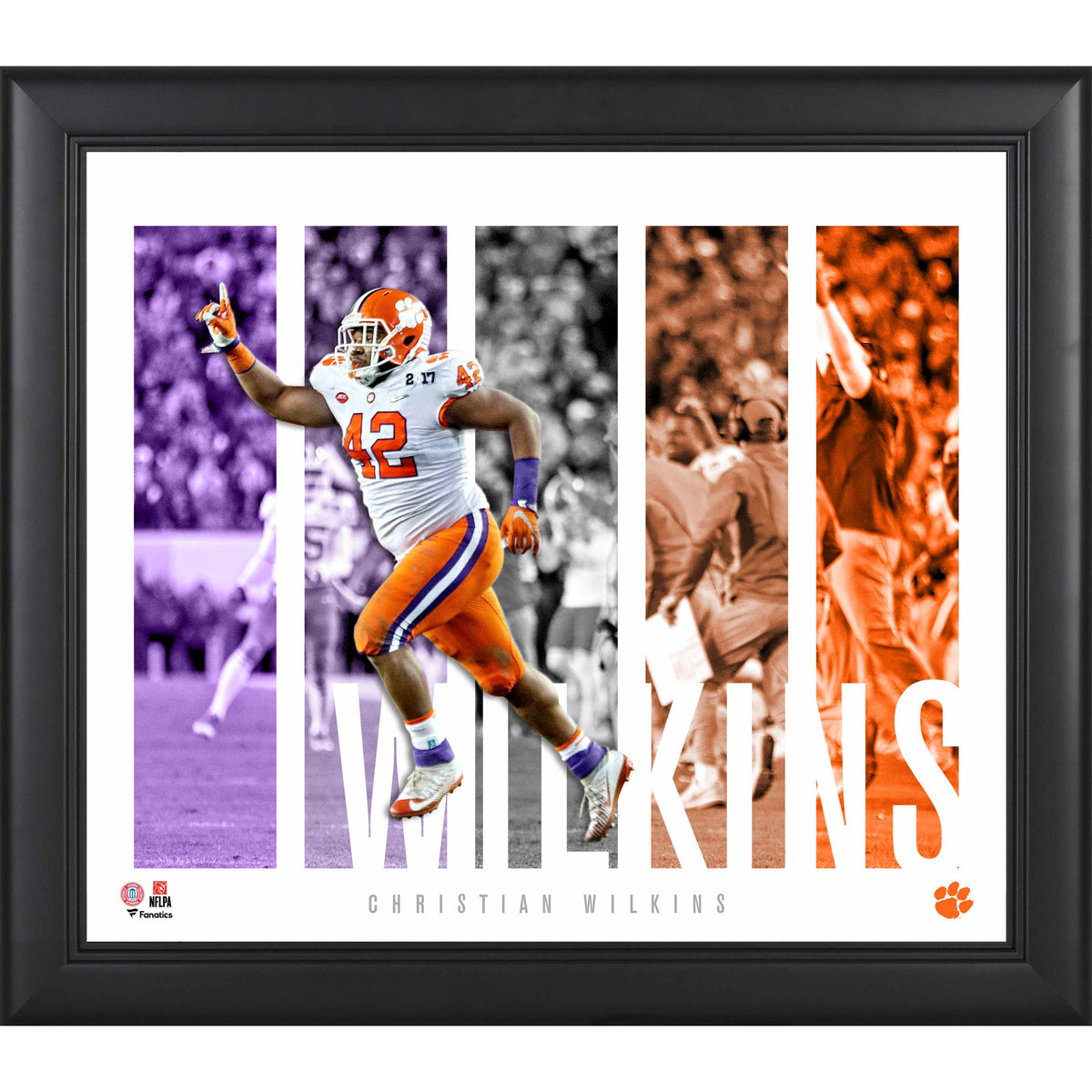 Christian Wilkins Clemson Tigers Framed 15" x 17" Player Panel Collage