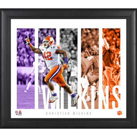 Christian Wilkins Clemson Tigers Framed 15" x 17" Player Panel Collage