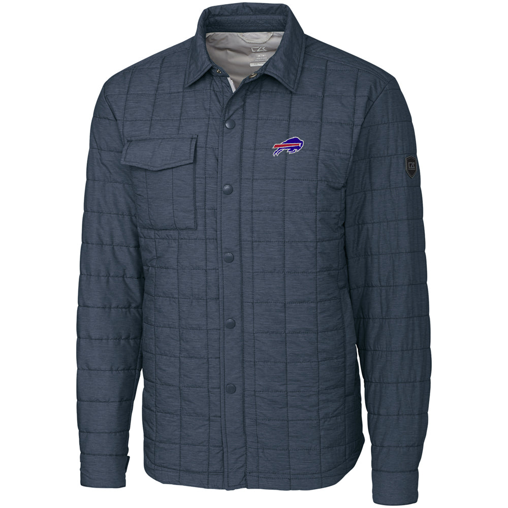 Men's Cutter & Buck Charcoal Buffalo Bills Big & Tall Rainier Shirt Jacket