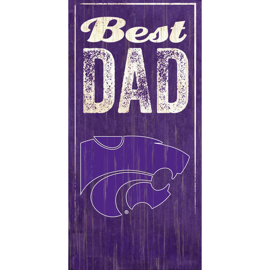 Kansas State Wildcats 6'' x 12'' Best Dad Sign