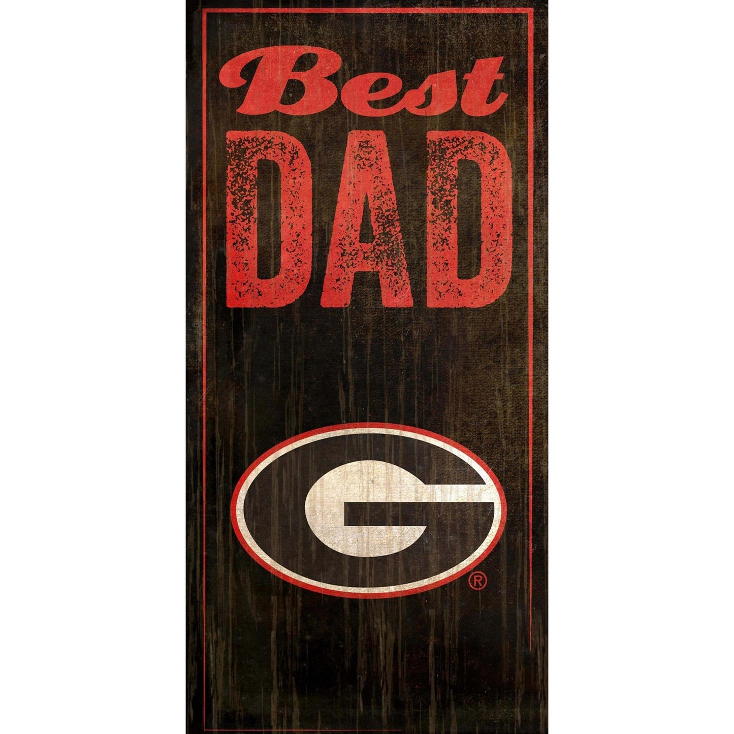 Georgia Bulldogs 6'' x 12'' Best Dad Sign