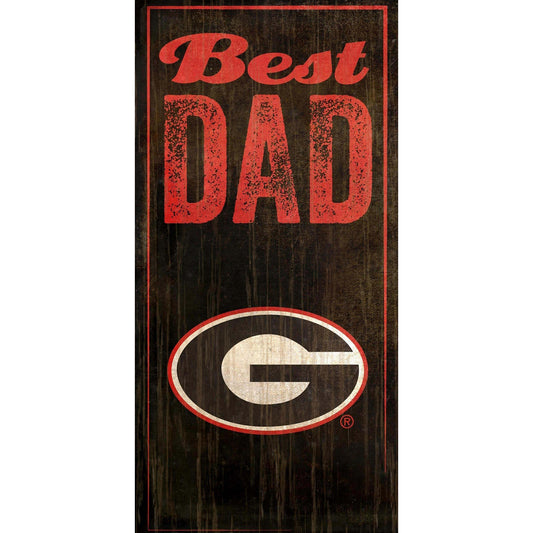 Georgia Bulldogs 6'' x 12'' Best Dad Sign