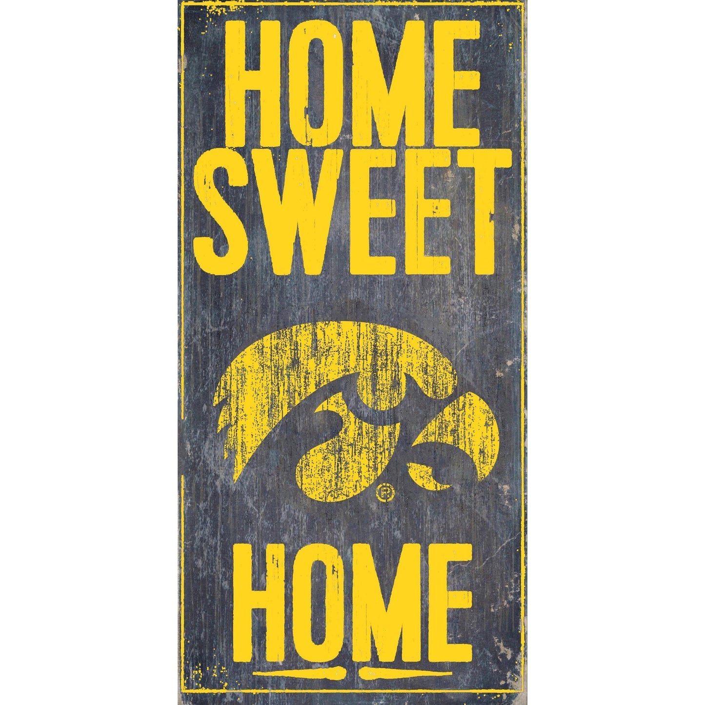 Iowa Hawkeyes 6'' x 12'' Home Sweet Home Sign