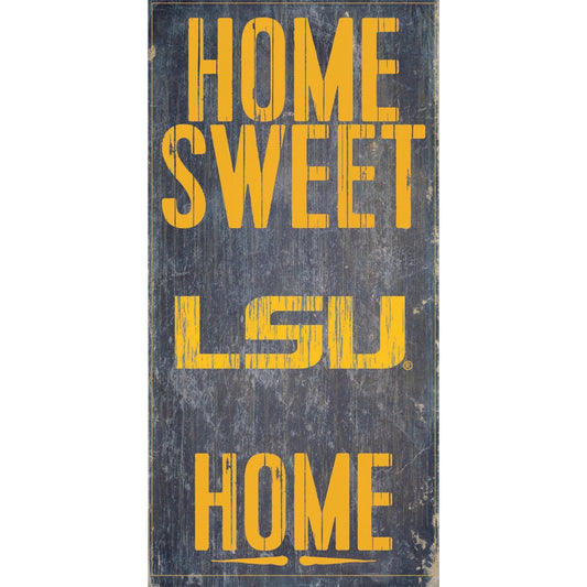 LSU Tigers 6'' x 12'' Home Sweet Home Sign
