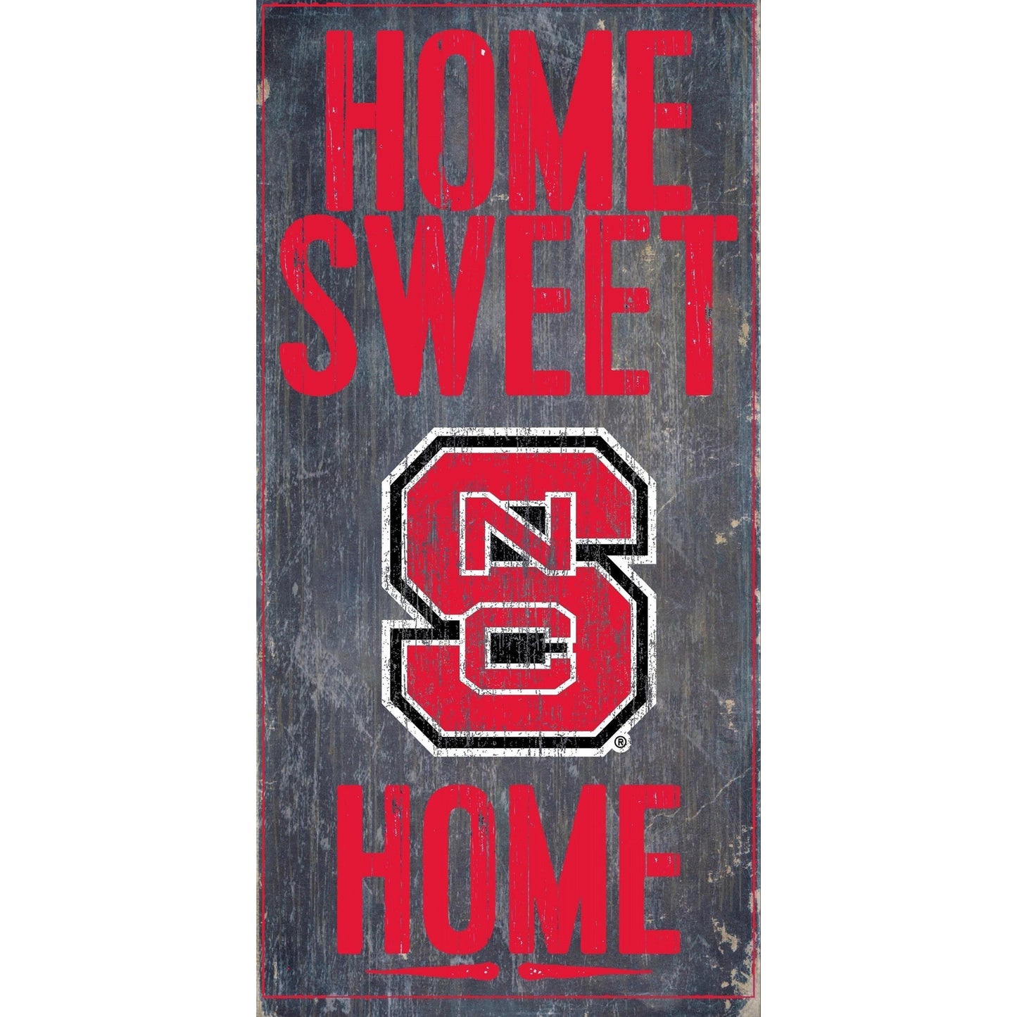 NC State Wolfpack 6'' x 12'' Home Sweet Home Sign