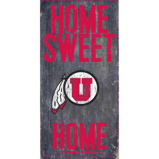 Utah Utes 6'' x 12'' Home Sweet Home Sign