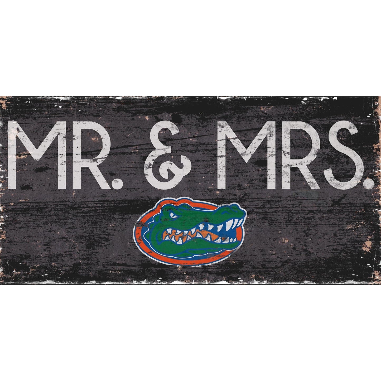 Florida Gators 6'' x 12'' Mr. & Mrs. Sign