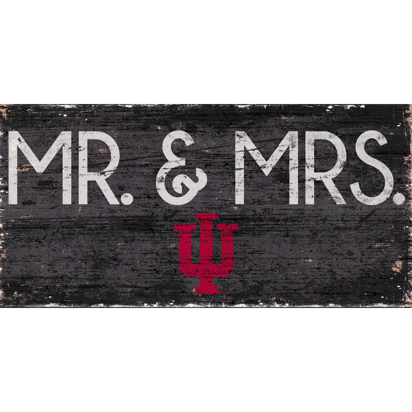 Indiana Hoosiers 6'' x 12'' Mr. & Mrs. Sign