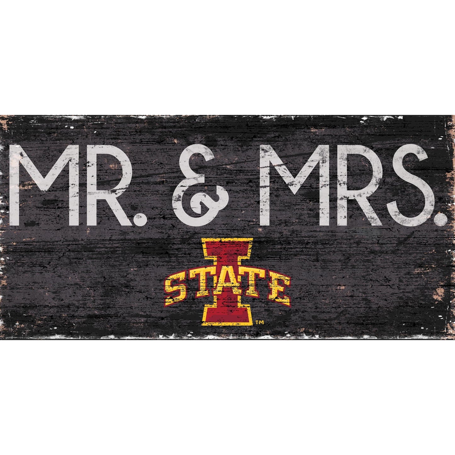 Iowa State Cyclones 6'' x 12'' Mr. & Mrs. Sign