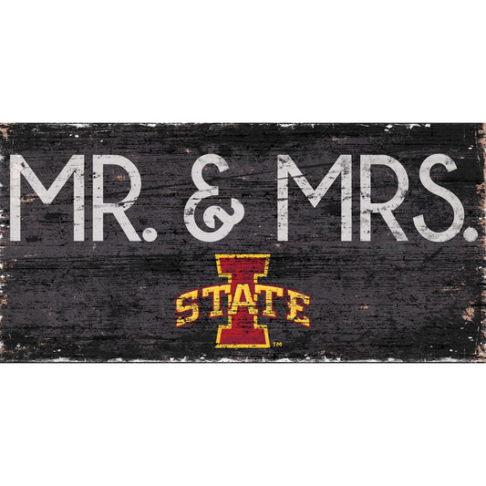 Iowa State Cyclones 6'' x 12'' Mr. & Mrs. Sign